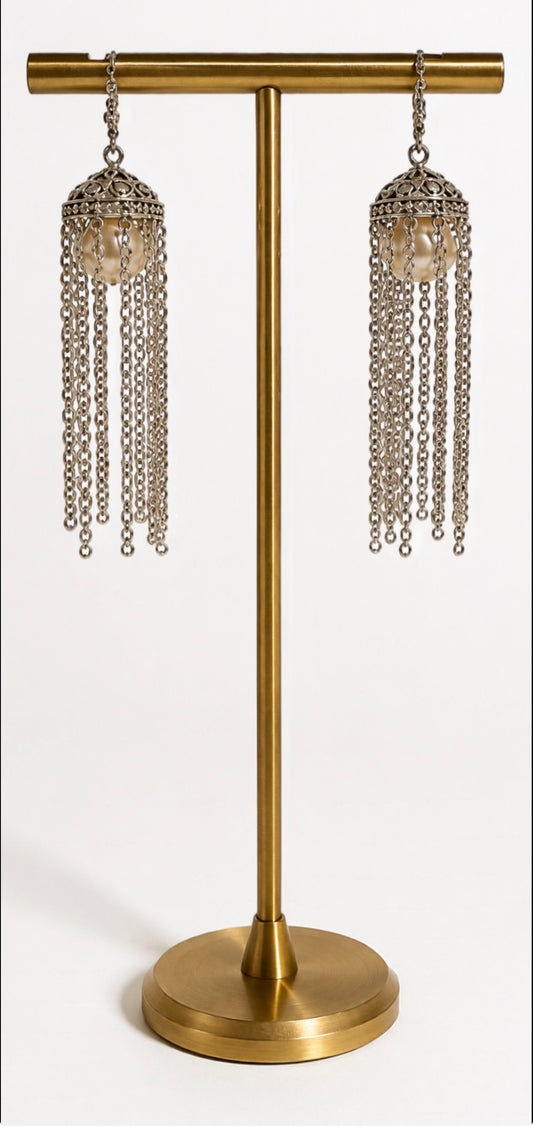 Cascade pearl earrings