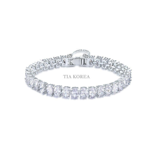 Oval cut diamond tennis bracelet - TIA KOREA