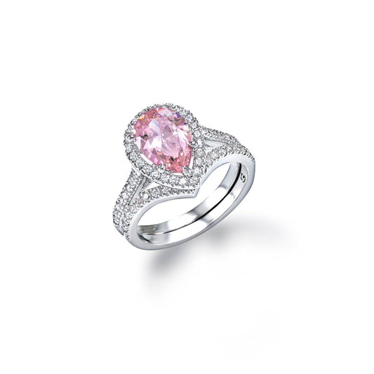 Man made diamond pink ring 5carats - TIA KOREA