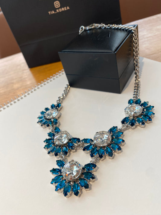 Swarovski royal blue necklace - TIA KOREA