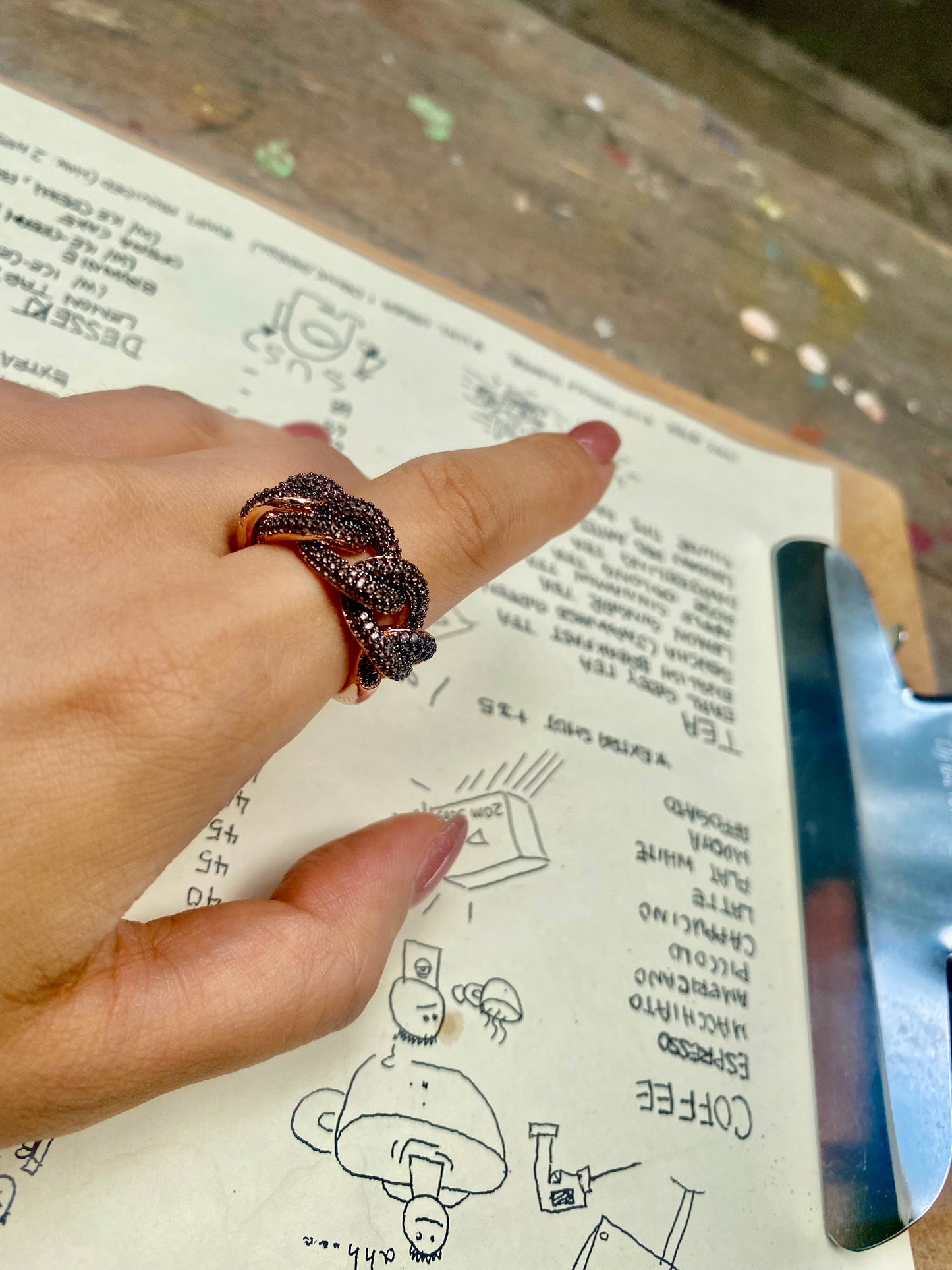 Black Diamond twist ring - TIA KOREA