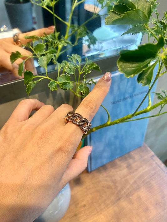 Black Diamond twist ring - TIA KOREA