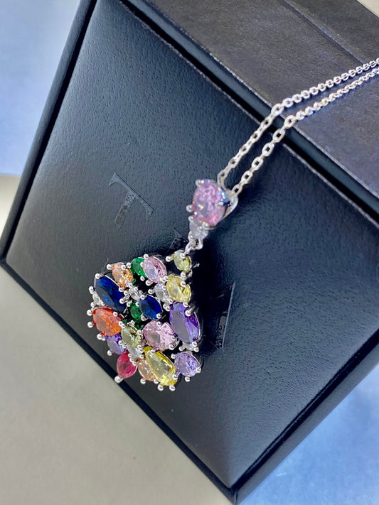 Tia Luxe daily color gem necklace - TIA KOREA