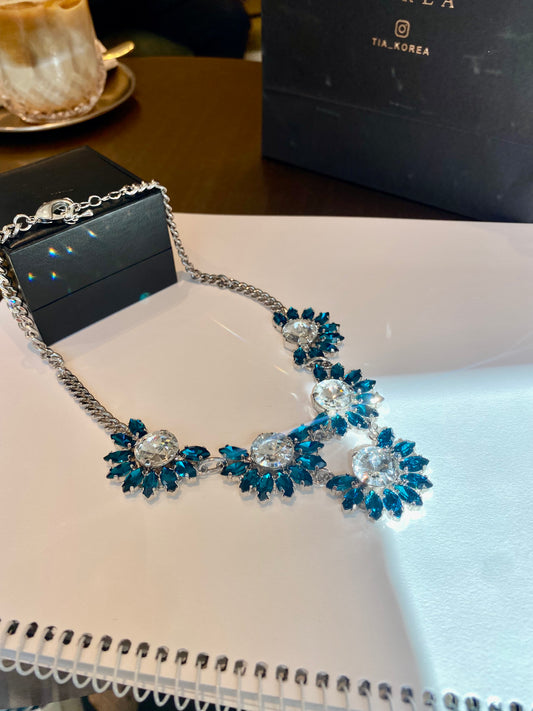 Swarovski royal blue necklace - TIA KOREA