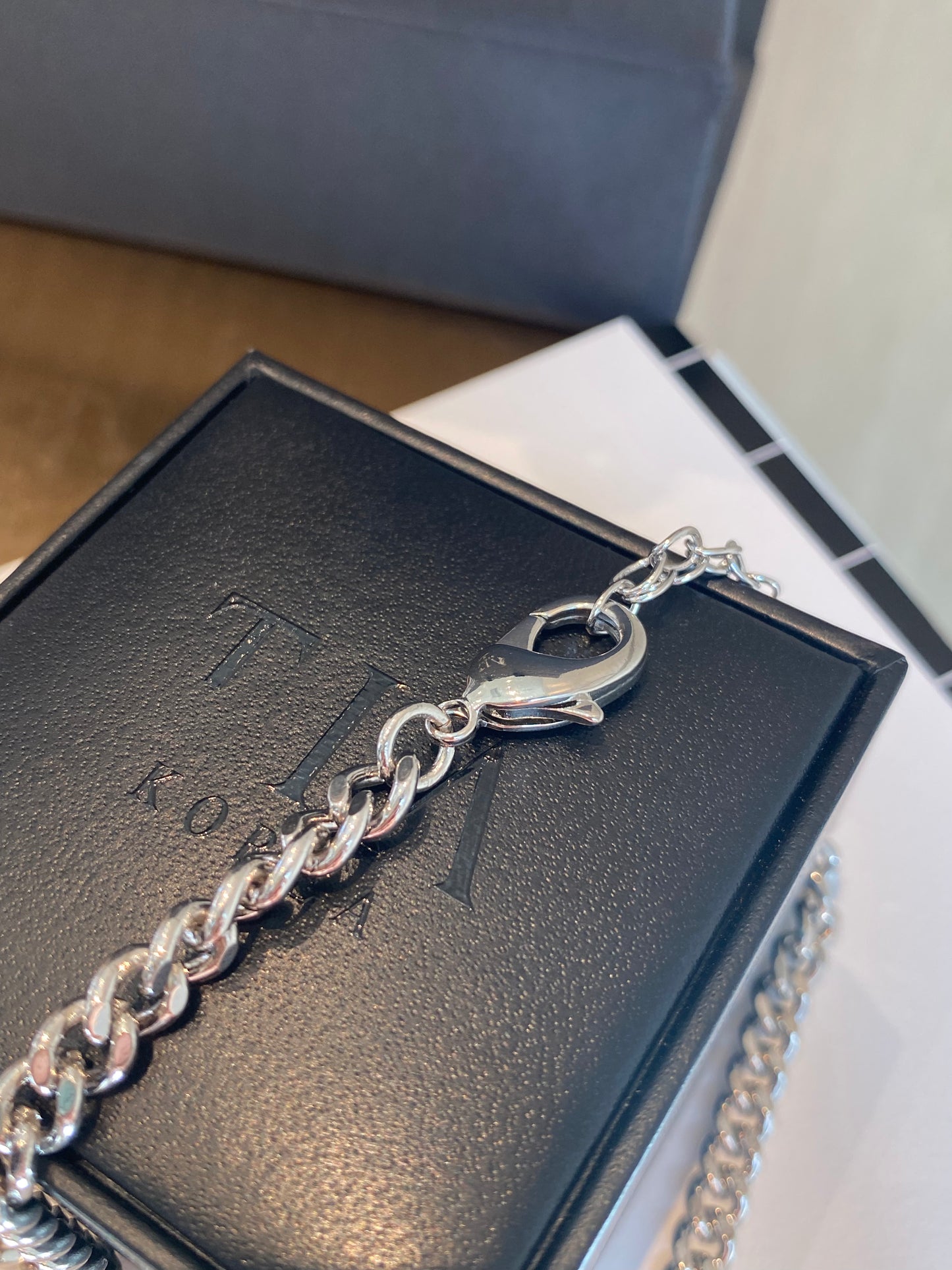 15mm Metal pearl necklace in gold and silver combo - TIA KOREA