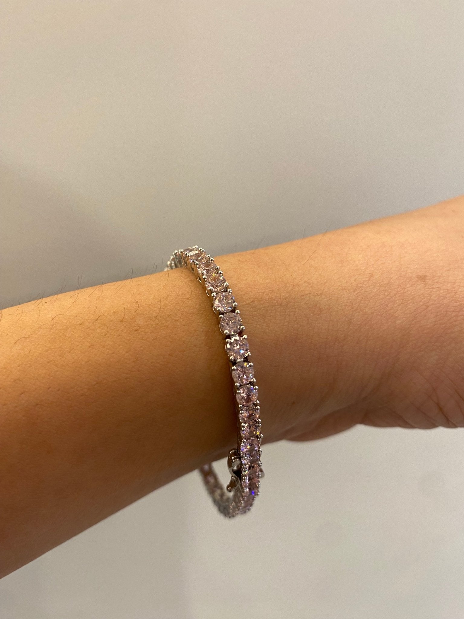 3.5mm round cut Pink diamond tennis bracelet - TIA KOREA