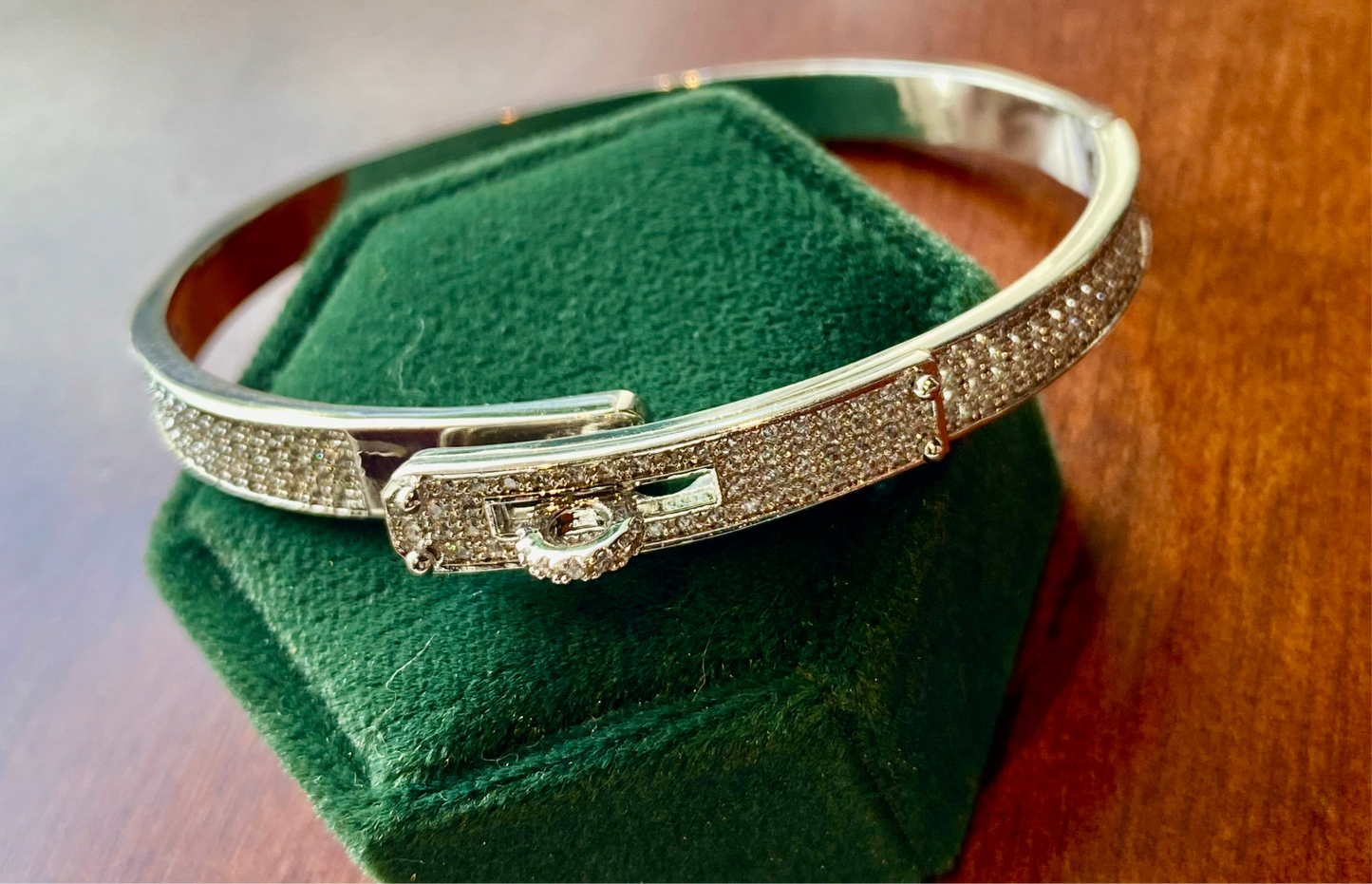 Man made diamond luxury bangle