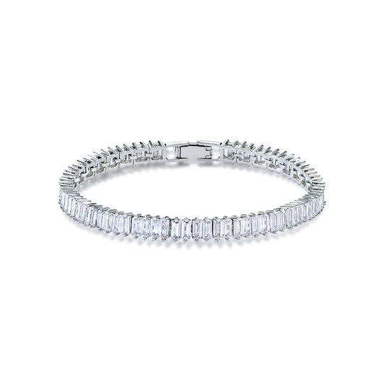 Baguette cut diamond tennis bracelet - TIA KOREA