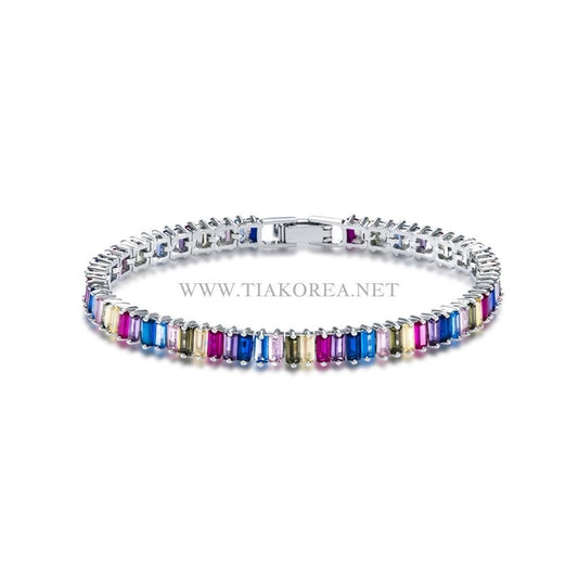 Baguette cut diamond tennis bracelet - TIA KOREA