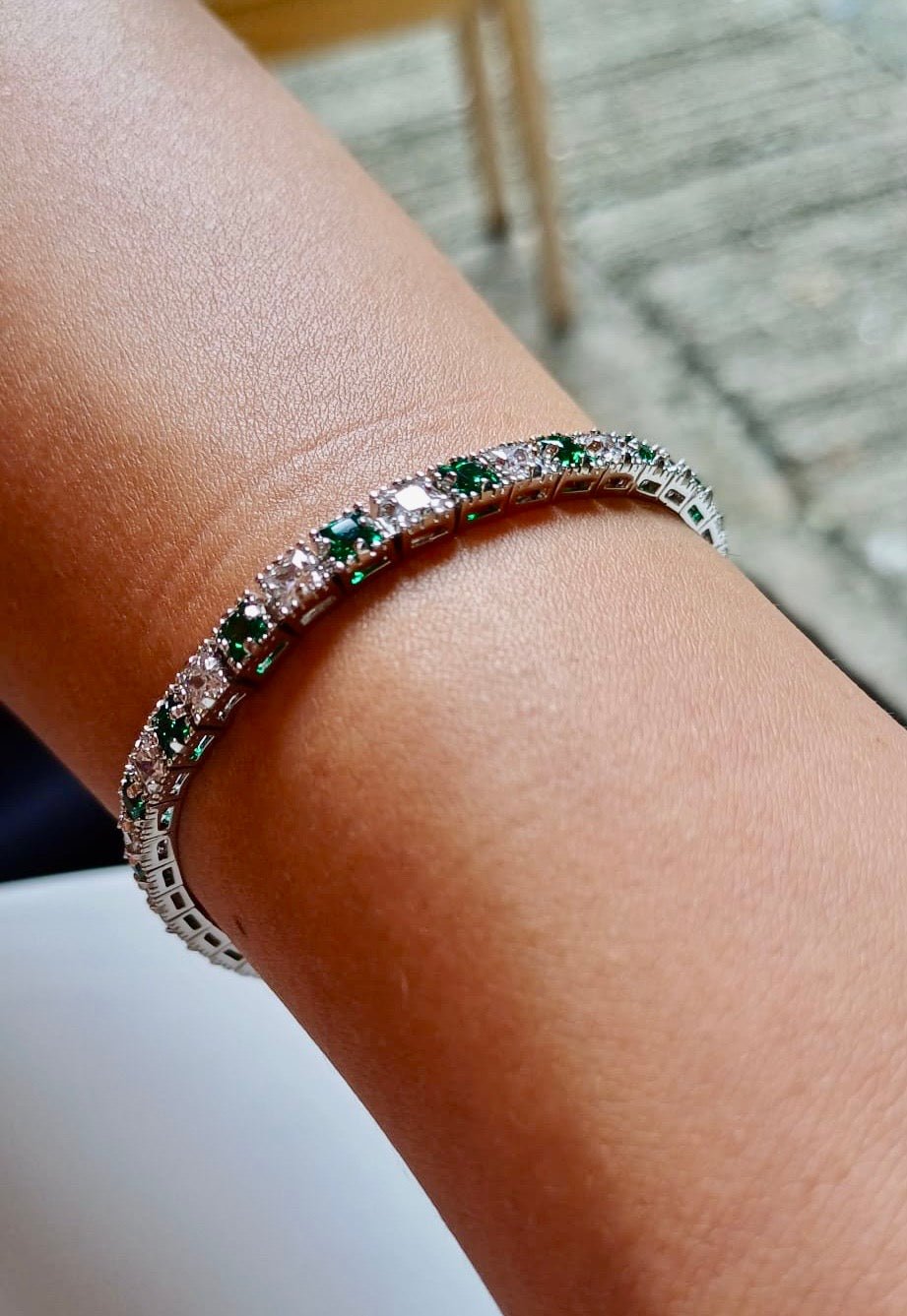 Emerald tennis bracelet - TIA KOREA