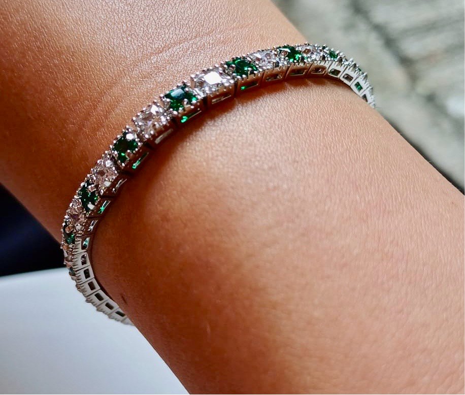 Emerald tennis bracelet - TIA KOREA