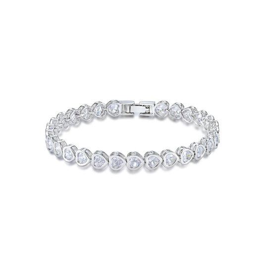 Heart cut tennis bracelet - TIA KOREA