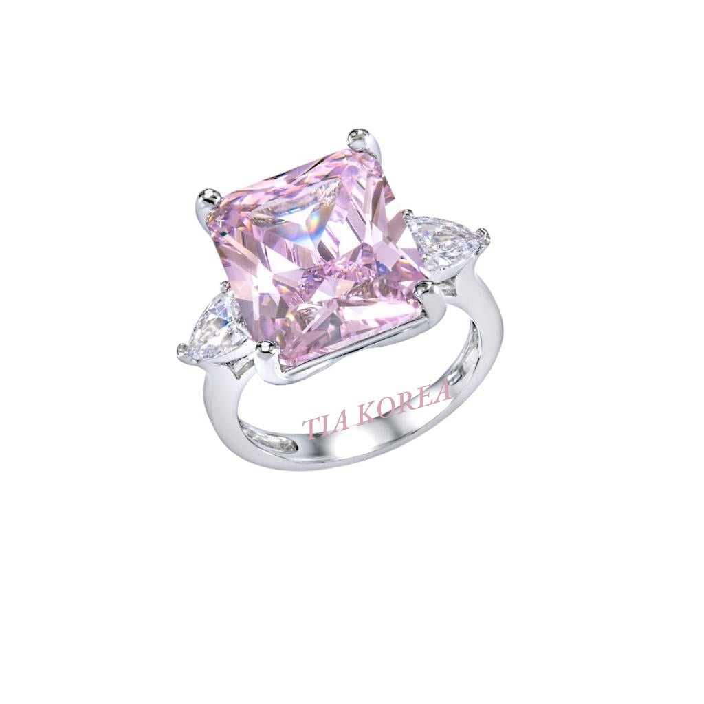 Man made pink Sapphire ring 10 carats - TIA KOREA