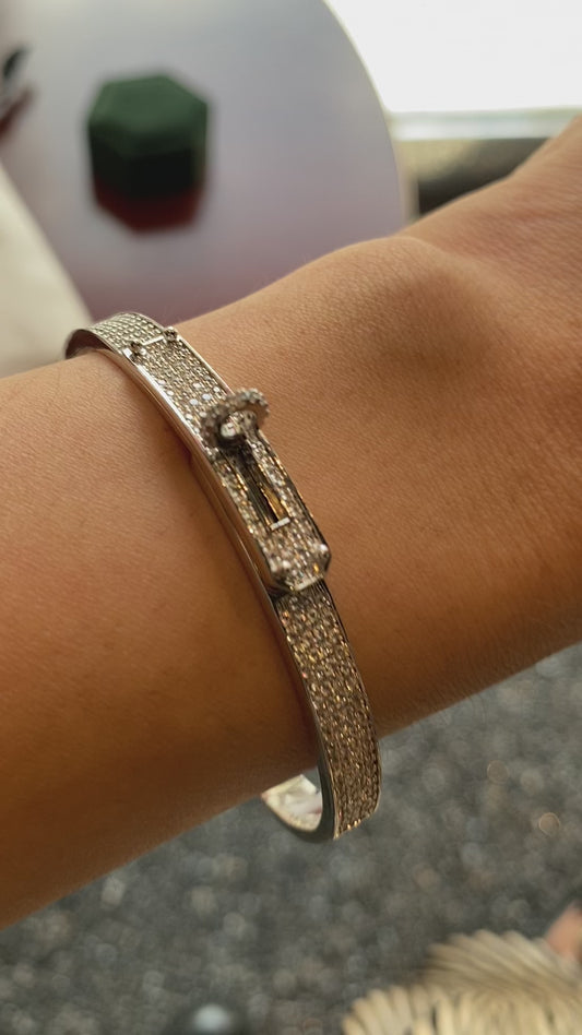 Man made diamond luxury bangle