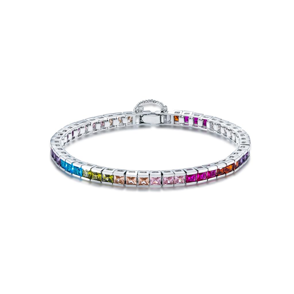 Rainbow multi gem bracelet - TIA KOREA