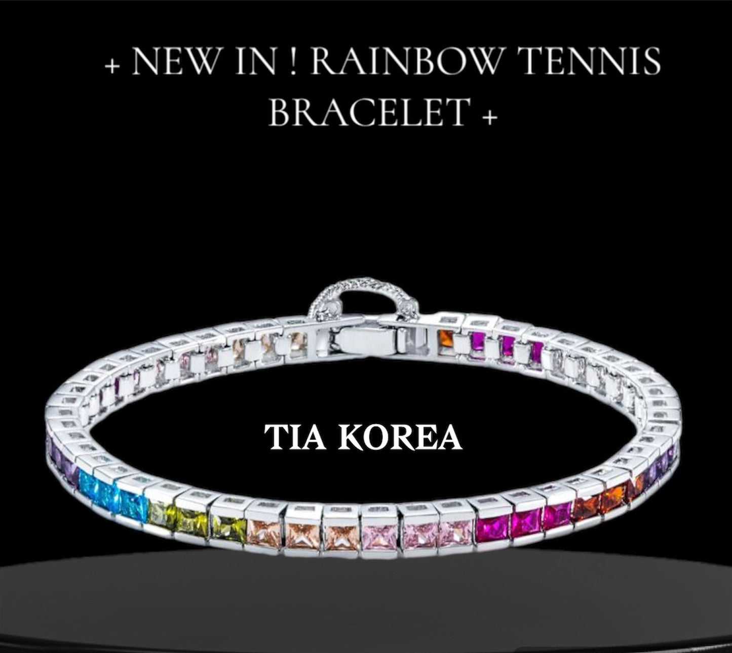 Rainbow multi gem bracelet - TIA KOREA