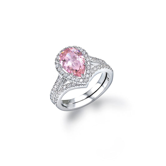 Man made diamond pink ring 5carats - TIA KOREA