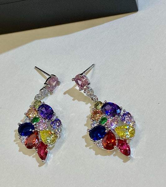 Tia Luxe daily color gem earrings - TIA KOREA