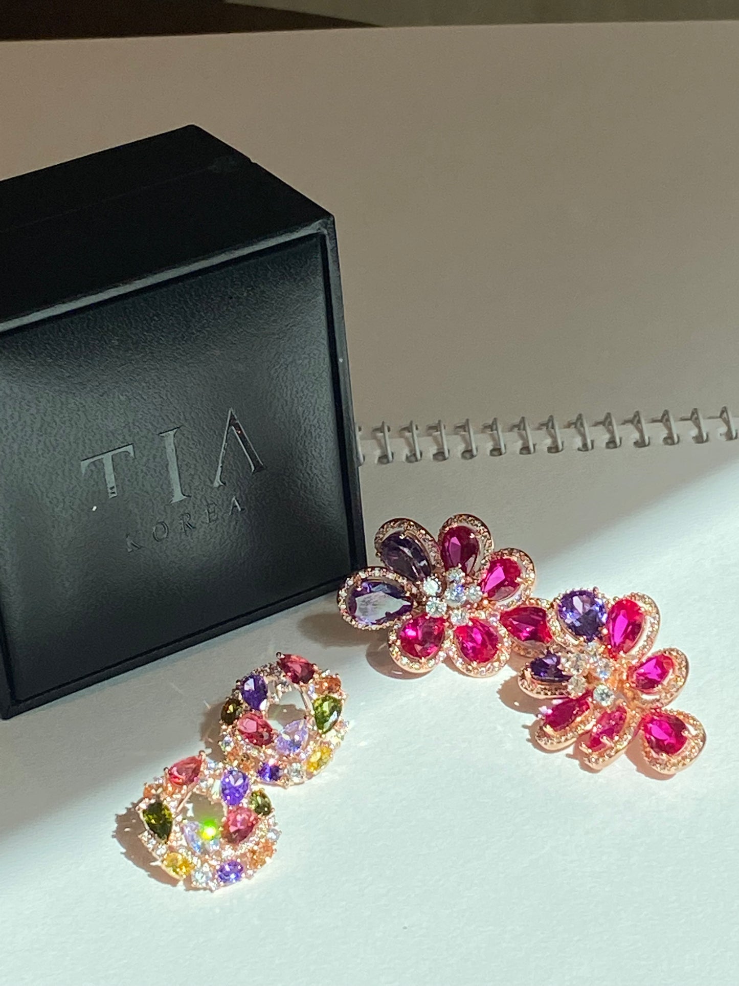 Daily Multi coloured gem with round shape earrings