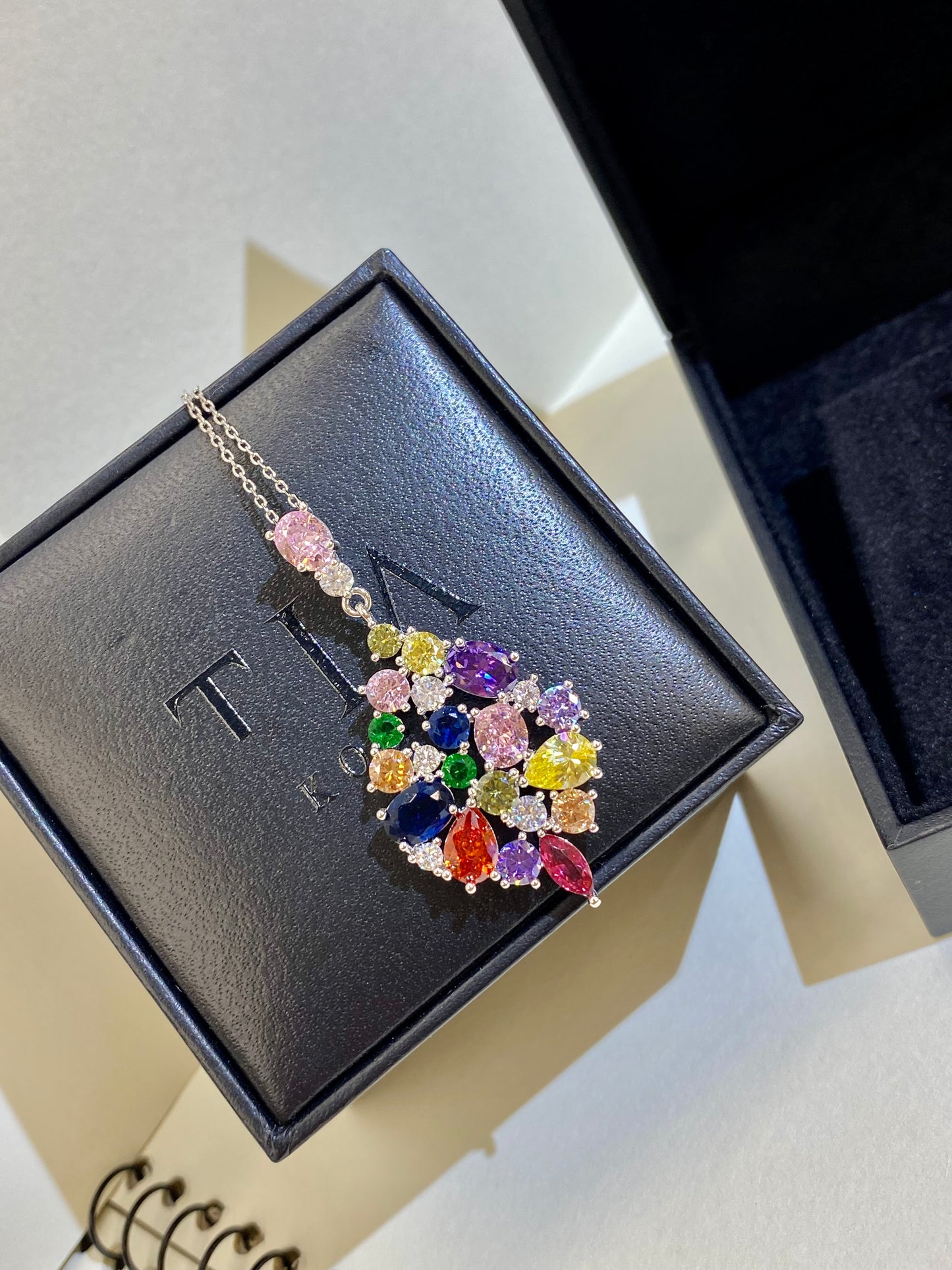 Tia Luxe daily color gem necklace